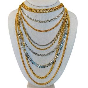 AV MAX Mixed Metal, Gold & Silver Layered Necklace